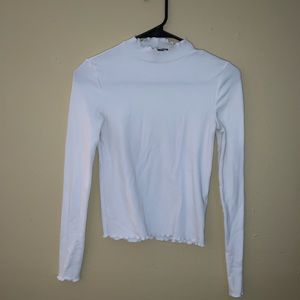 Ribbed White Turtleneck